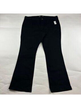 Old Navy Black Canvas Bootcut Chino Pant 18 New